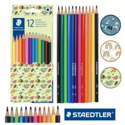 Staedtler Sharpened Assorted Coloring Pencil- 12pcs