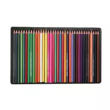 Basic Metal Box Triangular Shape Colour Pencil Box- 36pcs