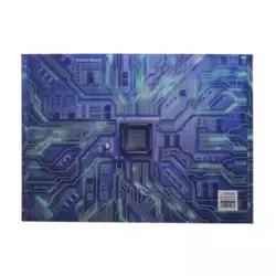 Lombok Circuit Board Pattern A4 Size Document Folder with Snap Button Assorted Multi-Color- 1pc