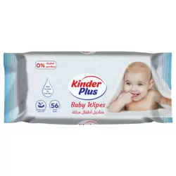 Kinder Plus Baby Wipes Hypoallergenic And Gently Cleansing- 56pcs