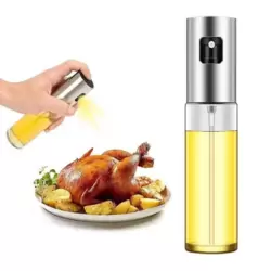 Portable Mini Round Edible Oil Spray Bottle For Easy Control The Oil While Cooking- Silver