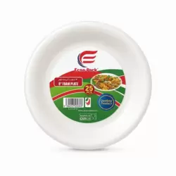 Kovar Disposable Foam Plate- White