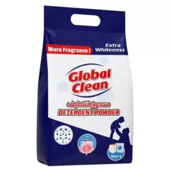 Global Clean 2 in 1 Fresh Fragrance Extra Whiteness Detergent Powder 3kg