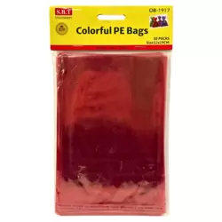 SBT Stationery Colorful Polythene Bags 50pcs With Water Proof 12X19cm- Pink