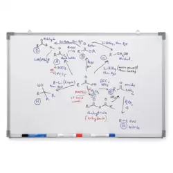 Dry Erase Magnetic White Board With Special Lacquered Surface For Pens And Duster- 70X100cm