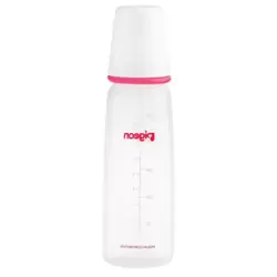 Pigeon Slim Neck Plastic Feeding Bottle With Flexible Teat And Transparent Cap- 240ml