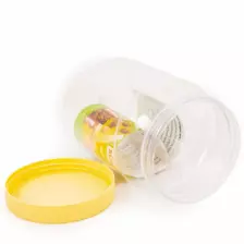 Sunpet Plastic Round Food Container Transparent 1500ML With Yellow Cover