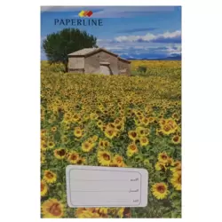 Paperline Exercise Book Single Line Creative Arabic Notebook Sunflower Print Cover