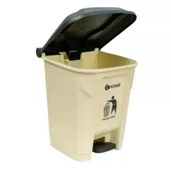 Kovar Waterproof And Sturdy Pedal Operated Trash Can Bin With Gray Lid For Indoor And Outdoor Use- 80Ltr