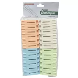 Plastic Hanging Clothes Clip in Assorted Colors- Pack of 24 Pieces