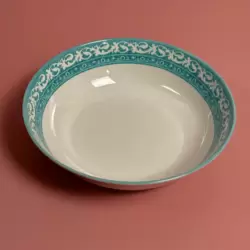 Sarvah Melamine 9 Inch Coring Ware Floral Designed Round Bowl- White