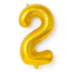 Number Letter 2 Aluminum Hanging Foil Balloon for Wedding and Party Decoration - Silver Color