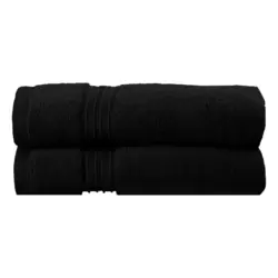 Soft And Highly Absorbent Cotton Bath Towel 70X140cm- Black