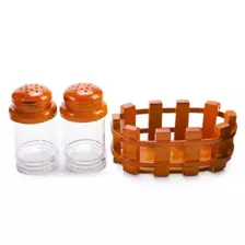 Raj Salt & Pepper Shaker Set with Holder, Landmark Salt Pepper Dispenser- 2pcs