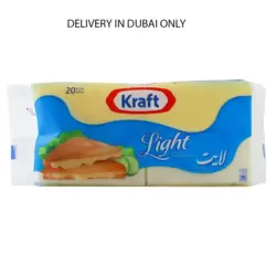Kraft 20pcs Light Processed Cheese Slice- 400gms (Delivery In Dubai Only)