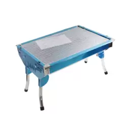 Durable Construction Foldable And Portable Stainless Steel Charcoal BBQ Grill Stand- Silver