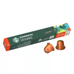Starbucks Single Origin Colombia Roasted Ground Coffee Capsule By Nespresso With Intensity 7- 10pcs