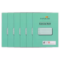Paperline Box Shape Ruling Exercise Book 100 sheets With Green Cover, 21X16cm- 6pcs