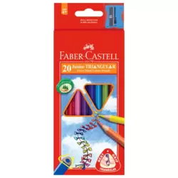 Faber Castell Junior Triangle Extra Thick Color Pencil For Best Grip- 20pcs