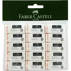 Faber Castell Eraser For Graphite Pencils- 15pcs