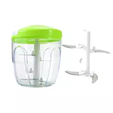 Easy Spin Cutter Food Chopper Bowl- Green