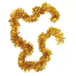 Tinsel Garland for Christmas Halloween New Year Decoration- Golden