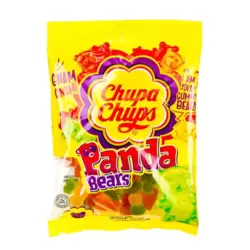 Chupa Chups Panda Bears Soft and Chewy Fruit Flavour Gummy Candy-160gms