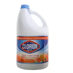 Clorox Liquid Bleach With Orange Scent, Kills 99.9 percent Of Viruses And Bacteria- 3.78Ltr