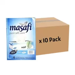 Masafi Pure Soft Care 2 PLY Bulk 4 Box Facial Tissue Box 170 Sheets- 10 Pack