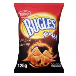 Tiffany Buggles Corn Snacks With Fiery Hot Flavoured -125gms