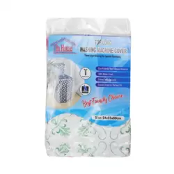 In House Top Load Washing Machine Cover with Zip Lock- White Color