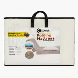 Kovar Single Bed Medical Folding Foam Mattress 180X90X7cm- White