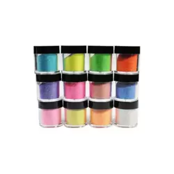 Bestart Non Toxic Glitter Powder For Art And Craft With Assorted Colors- 12pcs