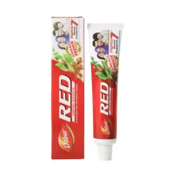 Dabur Red Ayurvedic Toothpaste, Clinically Proven Formula Fights 7 Dental Problems- 100gms