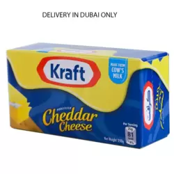Kraft Cows Milk Processes Cheddar Cheese- 250gms (Delivery In Dubai Only)