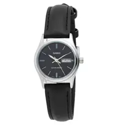Casio LTP-V006L-1B2UD Analog Watch For Men With Leather Strap- Black
