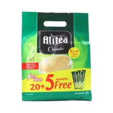Alitea Classic Karak Chai 3In1 Instant Tea with Creamer and Sugar- 25X20gms