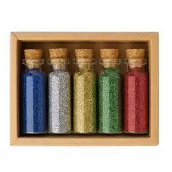 Non Toxic Glitter Powder For Art And Craft With Assorted Colors- 5pcs