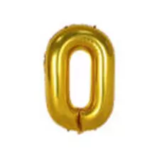 Party Time Single Gold 0 Number Balloons Aluminum Hanging Foil Balloon Wedding Birthday Party Decora