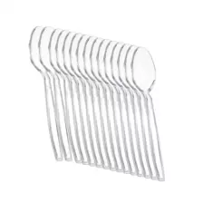 Foodpack Disposable Clear Plastic Tea Spoons 5inch Size- 50pcs