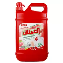 Al Emlaq Dishwashing Liquid, Ultra Strawberry With Double Force- 1800ml