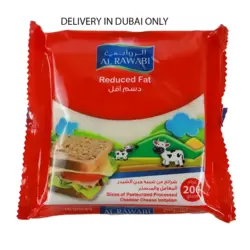 AL Rawabi 10 Slices of Pasteurized Processed Cheddar Cheese- 200gms (Delivery In Dubai Only)