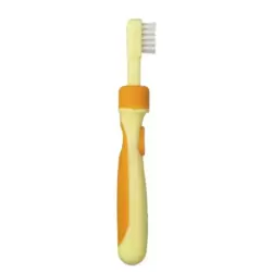 Pigeon Baby Training Toothbrush Lesson 3 With Soft Bristles For 12-18months Babies- Yellow