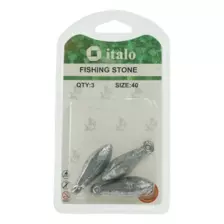 Italo Fishing Accessories, Fishing Stone Long, Pack of 3pcs- Size 40