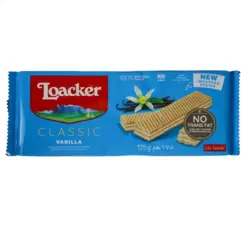 Loacker Classic Crispy Wafers With Vanilla Cream Filling- 175gms