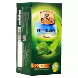 Royal Herbs Pure And 100percent Natural Peppermint Herbal Tea- 25 Bags