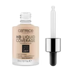 Catrice HD Liquid Coverage Foundation Lasts Up To 24H Sweatproof And Non Transfer 30ml- 010 Light Beige