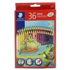 Staedtler Luna Colour Pencils, Art & Craft Pencils with 1 Sharpener- Pack of 36 Pencils