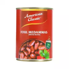 American Classic Foul Medammas (Broad Beans) Easy Open Canned Food- 400 gm