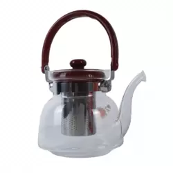 Heat Resistant Glass Tea And Coffee Pot With Stainless Steel Strainer- 850ml